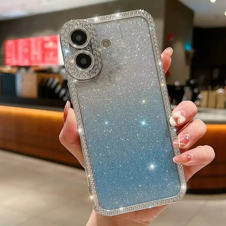 Diamond Gradient Glitter Plated TPU Phone Case
