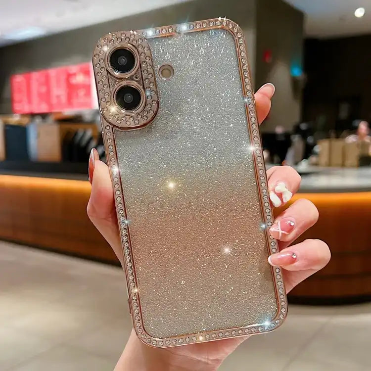 Diamond Gradient Glitter Plated TPU Phone Case