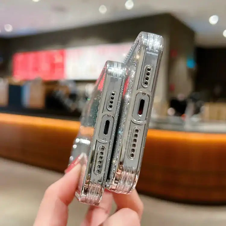 Diamond Gradient Glitter Plated TPU Phone Case