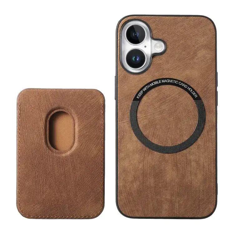 Retro Leather Card Bag Magnetic Phone Case