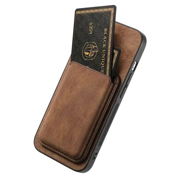 Retro Leather Card Bag Magnetic Phone Case