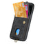 Retro Card Wallet Fold Leather Phone Case with Strap