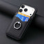 Carbon Fiber Card Wallet Ring Phone Case