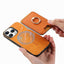 Retro Cross Leather Card Bag MagSafe Phone Case
