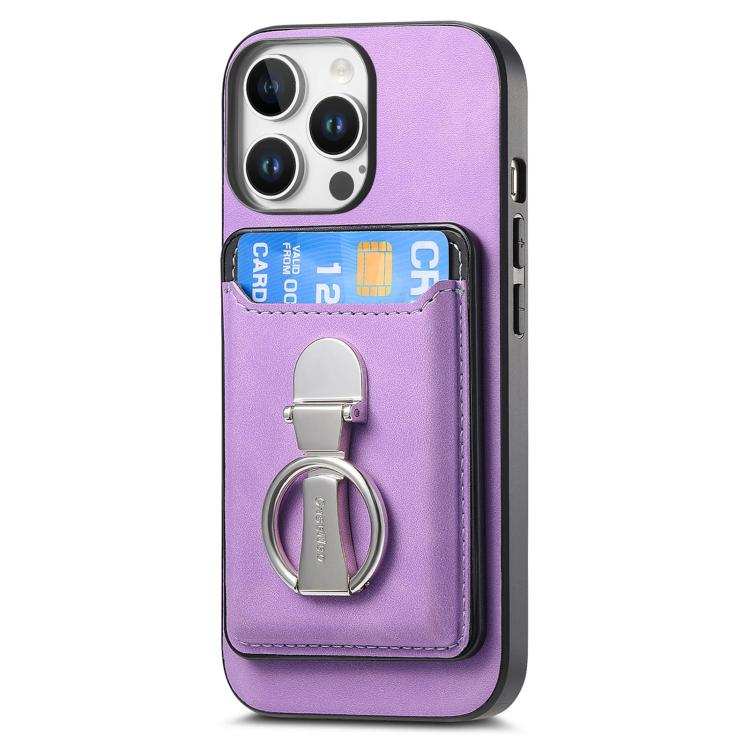 Retro Folding Ring Holder Card Bag MagSafe Phone Case