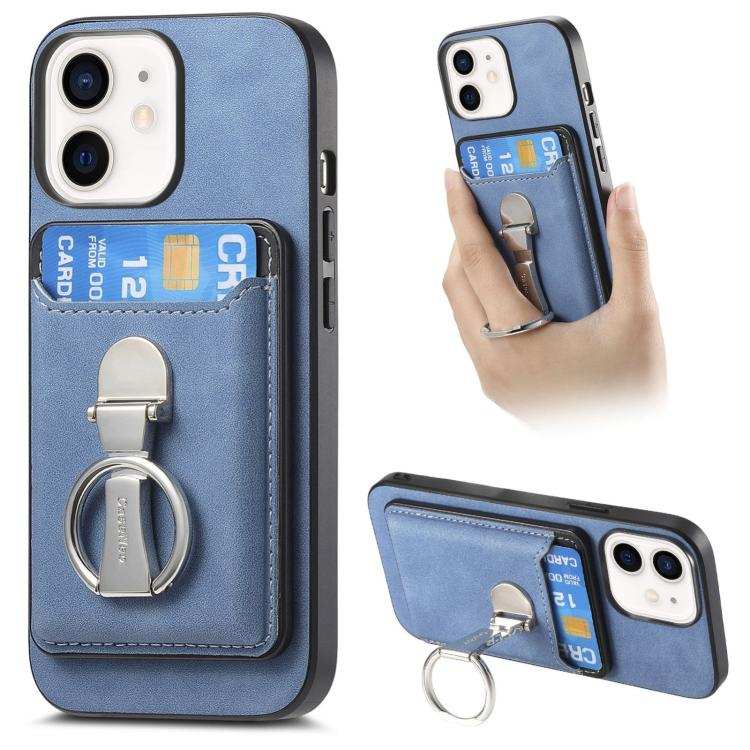Retro Folding Ring Holder Card Bag MagSafe Phone Case