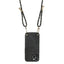 Vintage Leather PC Back Cover Phone Case with Crossbody Strap