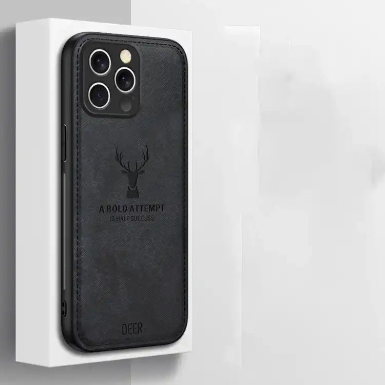 Deer Head Cloth Skin All-inclusive Phone Case