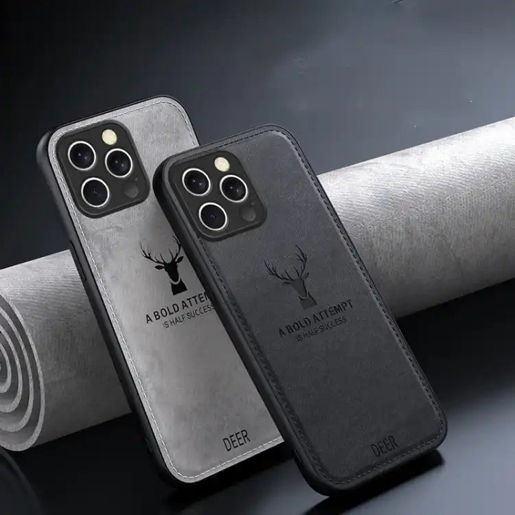 Deer Head Cloth Skin All-inclusive Phone Case