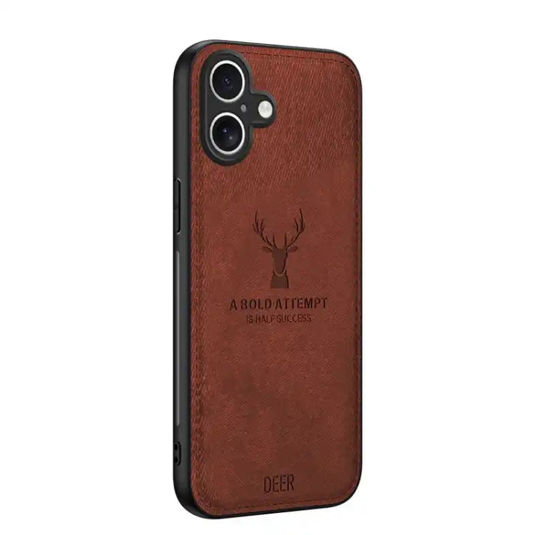 Deer Head Cloth Skin All-inclusive Phone Case