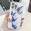 Plating Texture Butterfly TPU Phone Case with Glitter Lens Film