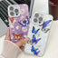 Plating Texture Butterfly TPU Phone Case with Glitter Lens Film