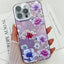 Electroplating Flowers Plants Texture TPU Phone Case