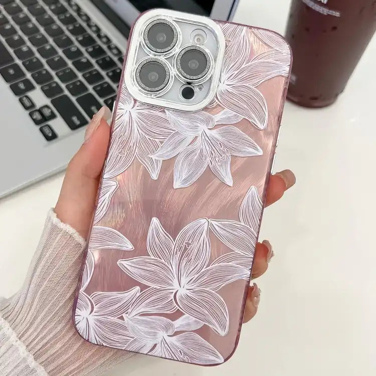 Electroplating Flowers Plants Texture TPU Phone Case