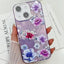 Electroplating Flowers Plants Texture TPU Phone Case