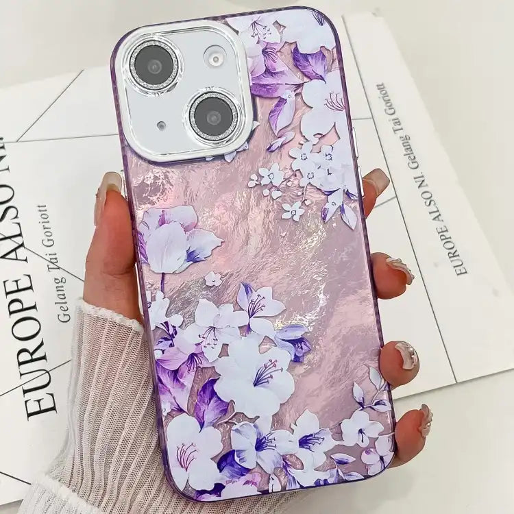Electroplating Flowers Plants Texture TPU Phone Case