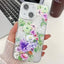 Electroplating Flowers Plants Texture TPU Phone Case