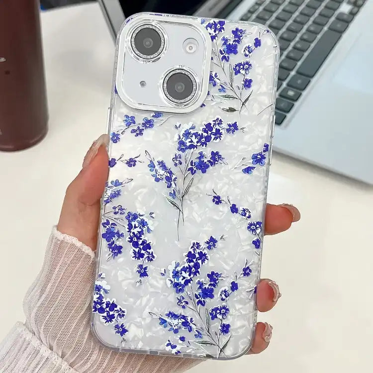 Electroplating Flowers Plants Texture TPU Phone Case