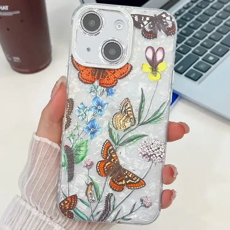 Electroplating Flowers Plants Texture TPU Phone Case