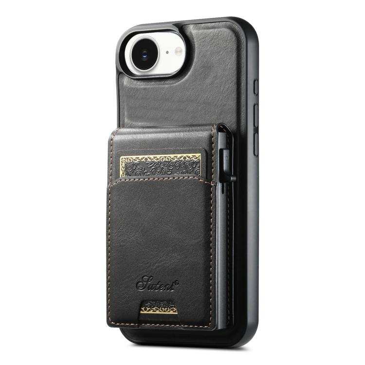 Suteni H19 Oil Wax 2-in-1 MagSafe Removable Card Box Back Phone Case