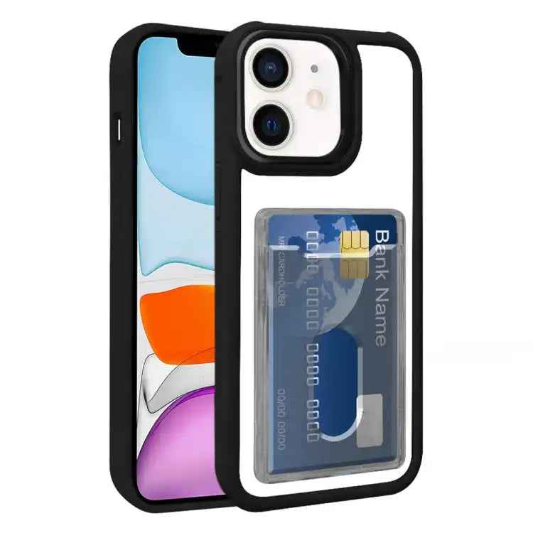 Electroplated Card Bag Acrylic Hybrid TPU Phone Case