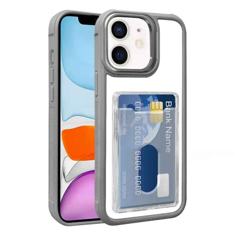 Electroplated Card Bag Acrylic Hybrid TPU Phone Case