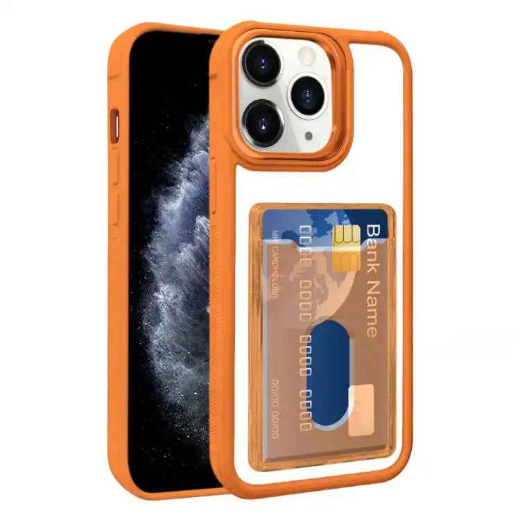 Electroplated Card Bag Acrylic Hybrid TPU Phone Case