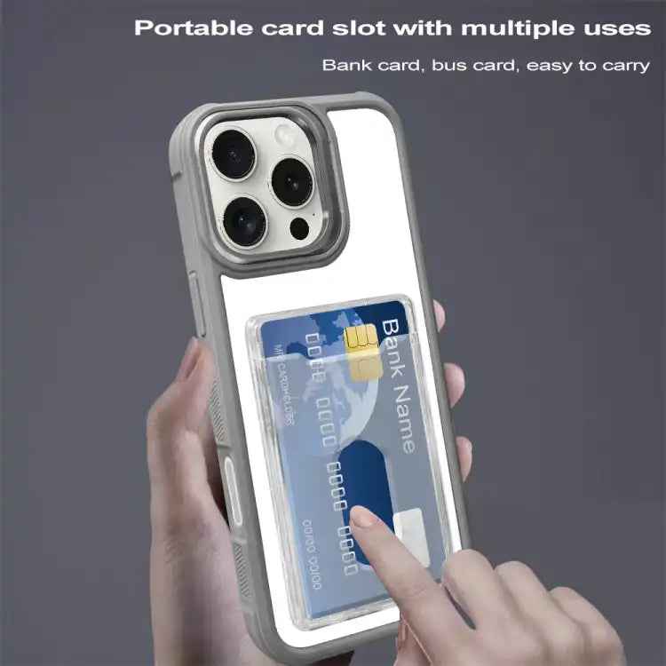 Electroplated Card Bag Acrylic Hybrid TPU Phone Case