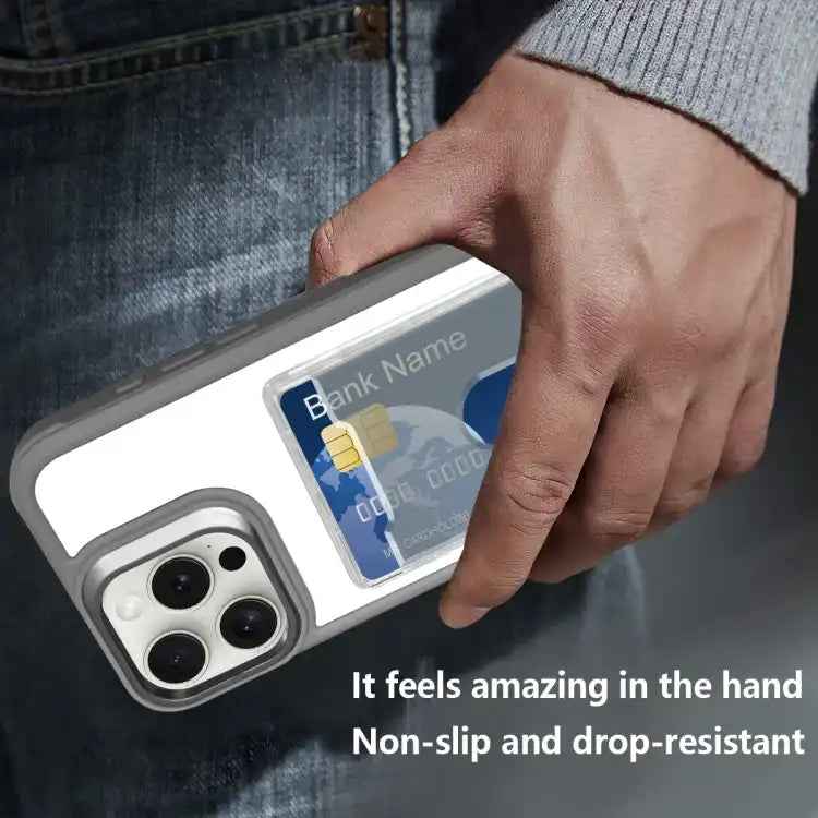 Electroplated Card Bag Acrylic Hybrid TPU Phone Case