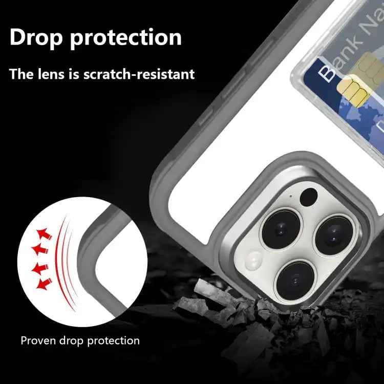 Electroplated Card Bag Acrylic Hybrid TPU Phone Case