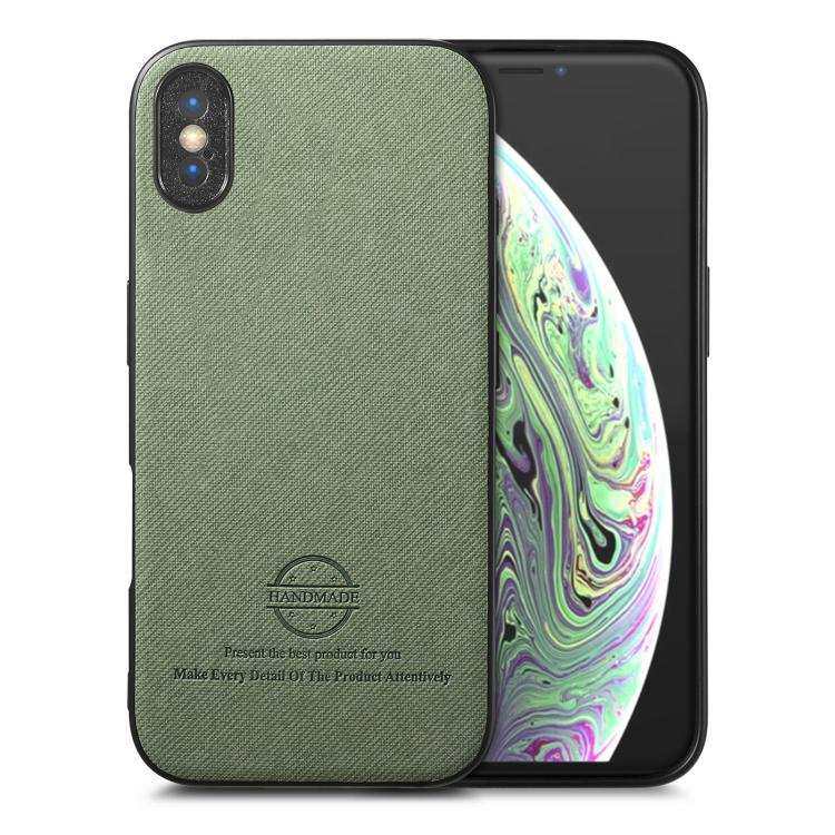 Twill Fabric Leather Skin Back Phone Case