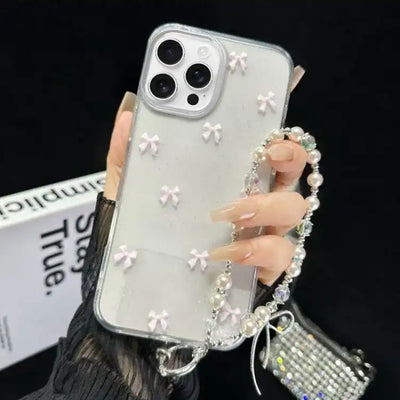 Little Fresh Bow Bracelet Chain TPU Phone Case