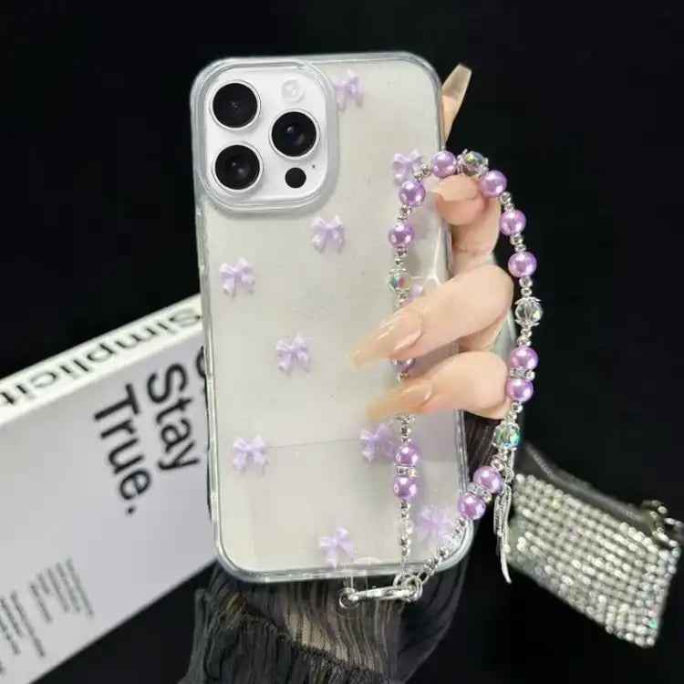 Little Fresh Bow Bracelet Chain TPU Phone Case