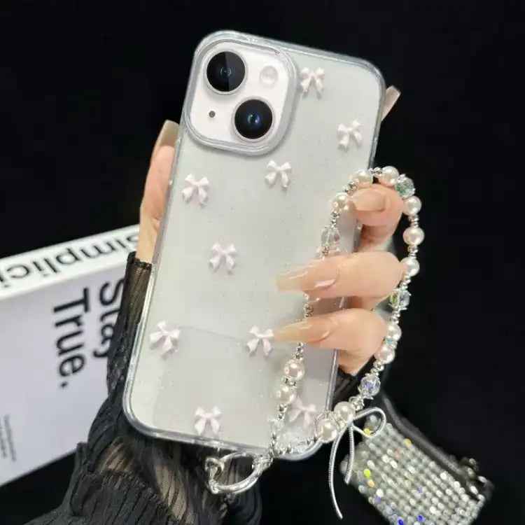 Little Fresh Bow Bracelet Chain TPU Phone Case