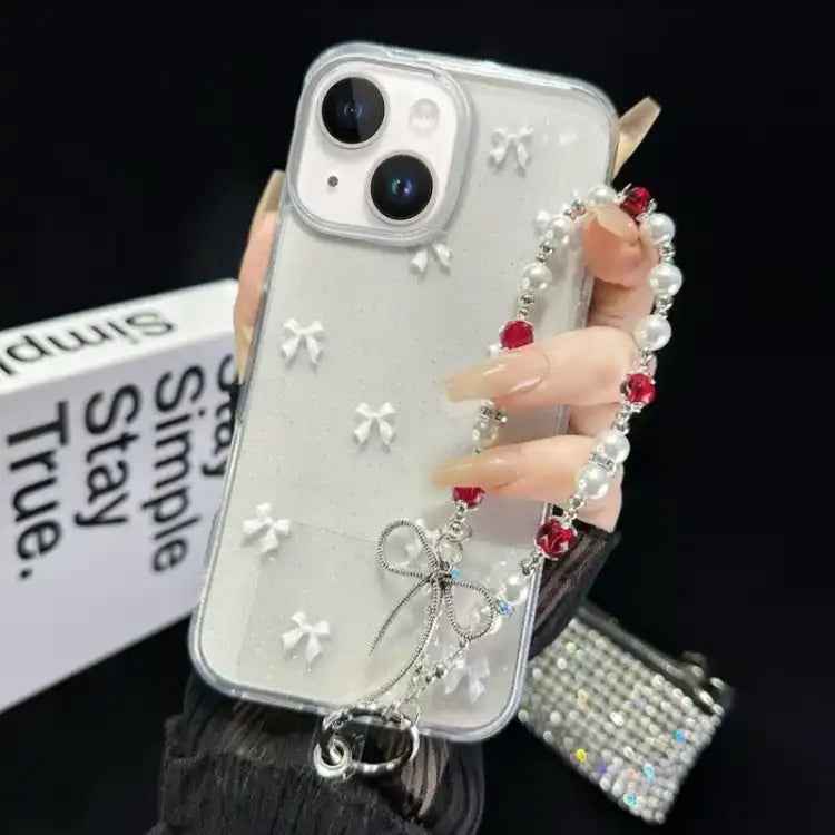 Little Fresh Bow Bracelet Chain TPU Phone Case
