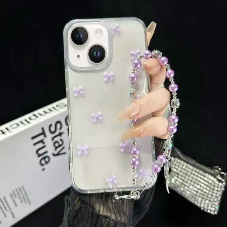 Little Fresh Bow Bracelet Chain TPU Phone Case