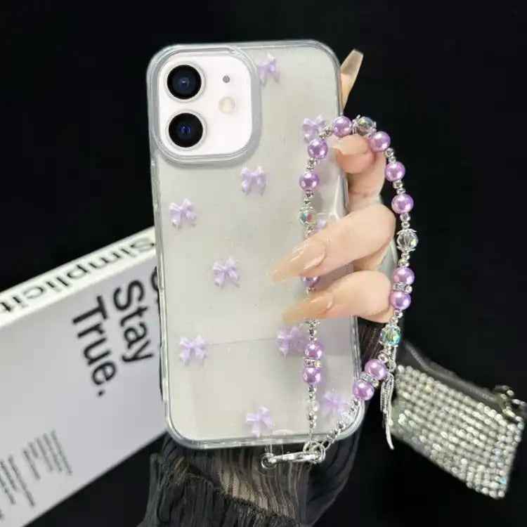 Little Fresh Bow Bracelet Chain TPU Phone Case