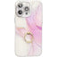 Electroplated Marble Texture Ring Holder Phone Case