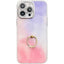 Electroplated Marble Texture Ring Holder Phone Case