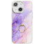 Electroplated Marble Texture Ring Holder Phone Case