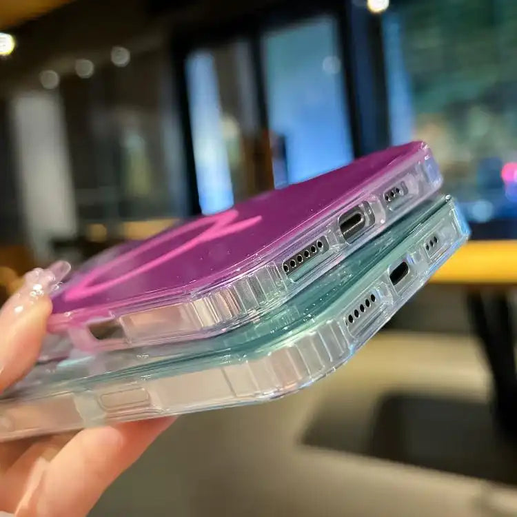 Plating Gradient Glacier Texture MagSafe Phone Case