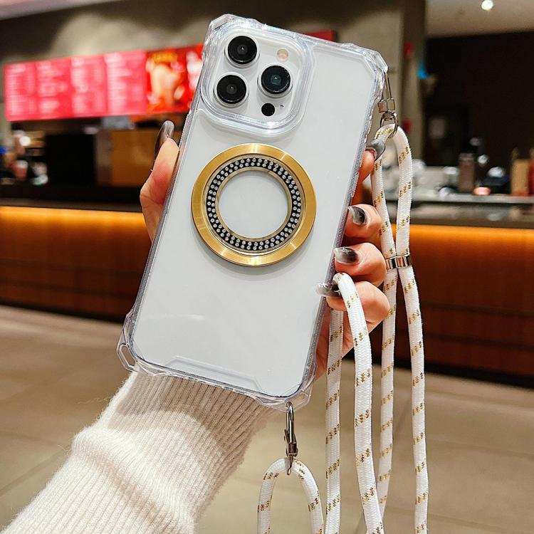 Traveler Crossbody Lanyard MagSafe Four-corner TPU Clear Phone Case