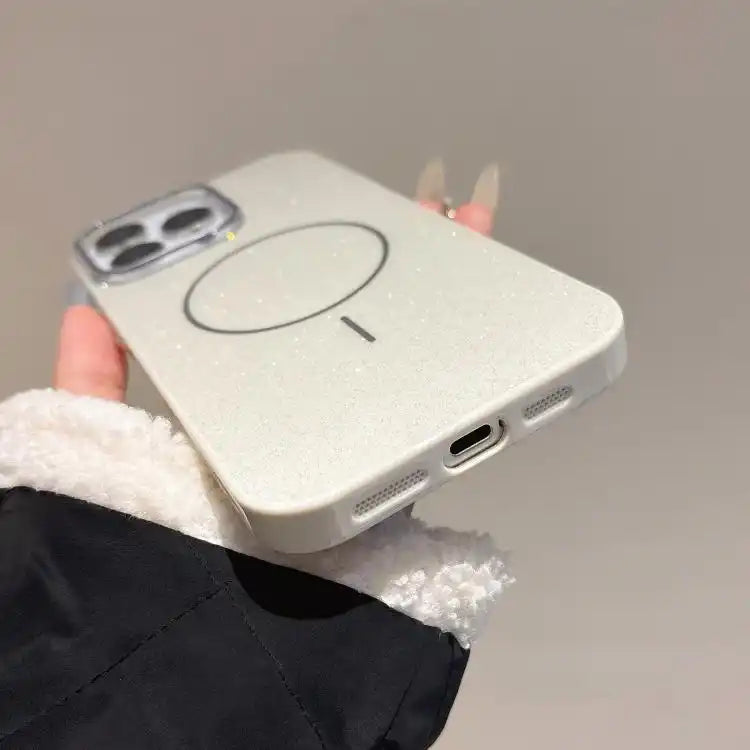 Glitter MagSafe Thin Circle TPU Phone Case