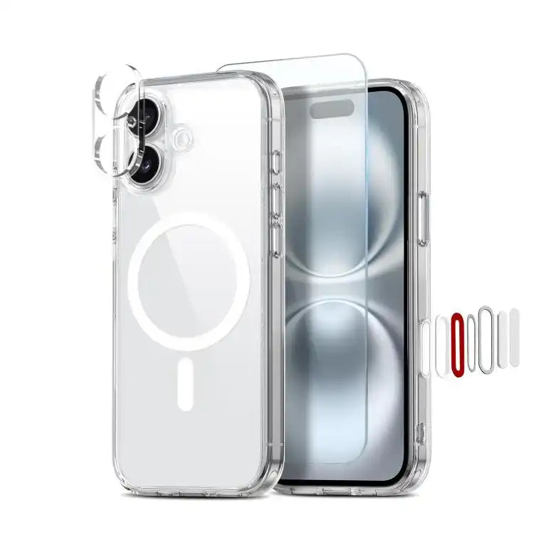 NORTHJO 3 in 1 PC Magnetic Phone Case with Screen Film and Lens Film