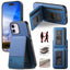 Twill Fabric Leather Vertical Flip RFID Card Bag Phone Case