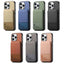 Twill Fabric Leather Vertical Flip RFID Card Bag Phone Case