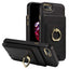 Ring Multifunctional Vertical Flip Wallet Back Cover Leather Phone Case