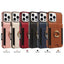 Ring Multifunctional Vertical Flip Wallet Back Cover Leather Phone Case