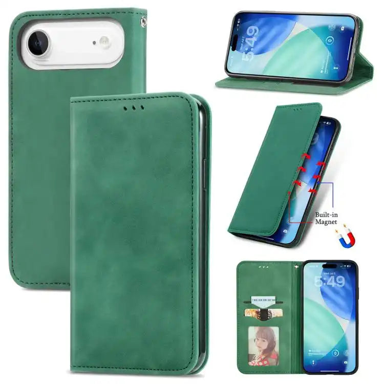 Retro Skin Feel Magnetic Flip Leather Phone Case