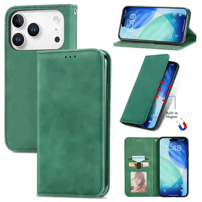 Retro Skin Feel Magnetic Flip Leather Phone Case